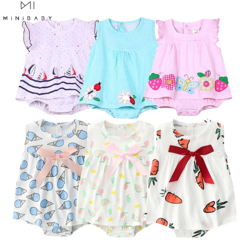 2023 Baby Rompers Summer Baby Girls Clothing Sets Cute Newborn Baby Clothes Toddler Baby Girl Clothes Roupa Infant Jumpsuits - Loja Winner