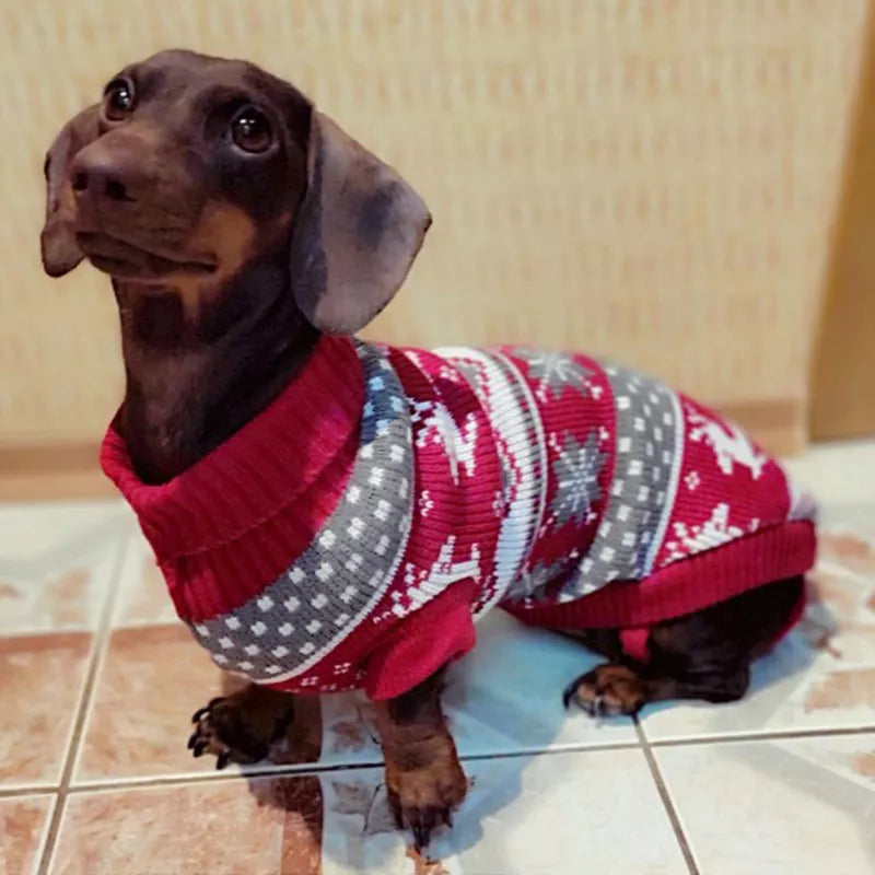 Cute Pet Dog Sweater for Small Dogs Winter Warm Puppy Cat Clothes Dachshund Pullover Mascotas Costume Clothing roupa cachorro - Loja Winner