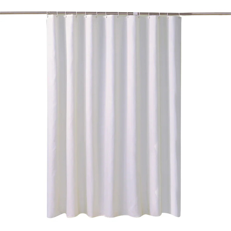 White Shower Curtains Waterproof Thick Solid Bath Curtains For Bathroom Bathtub Large Wide Bathing Cover 12 Hooks rideau de bain - Loja Winner