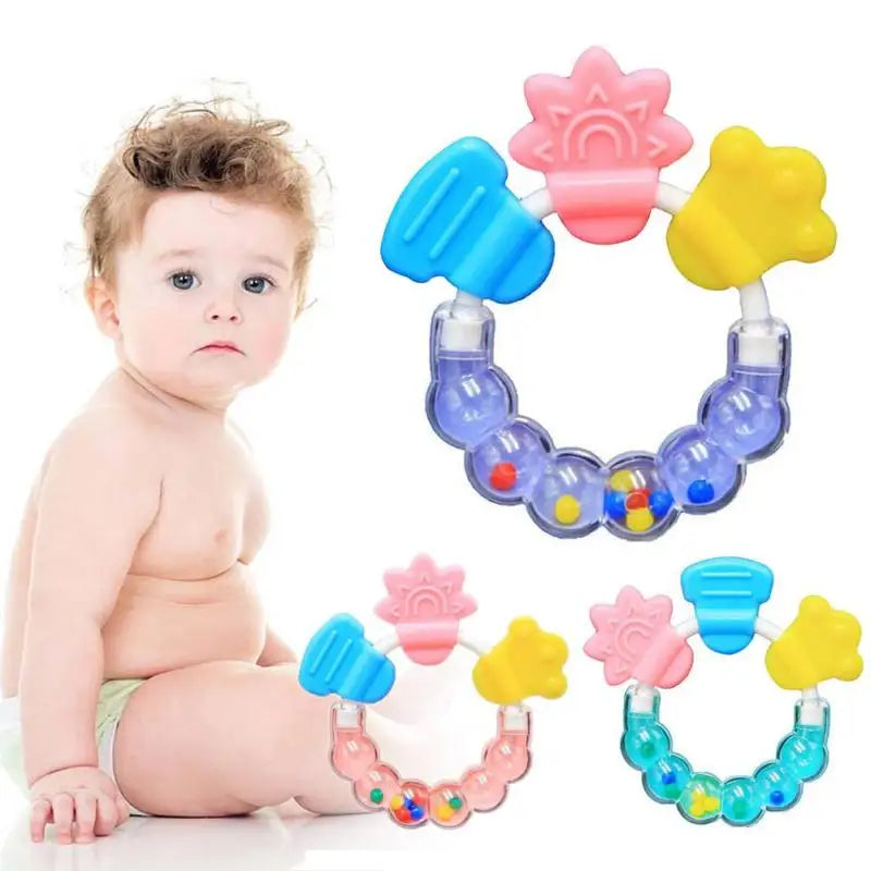 Baby Teether Necklace Silicone Teethers with Rattle Toys Teething Baby Bpa Free Baby Care Acessorios 2017 Safe Soft Christmas - Loja Winner