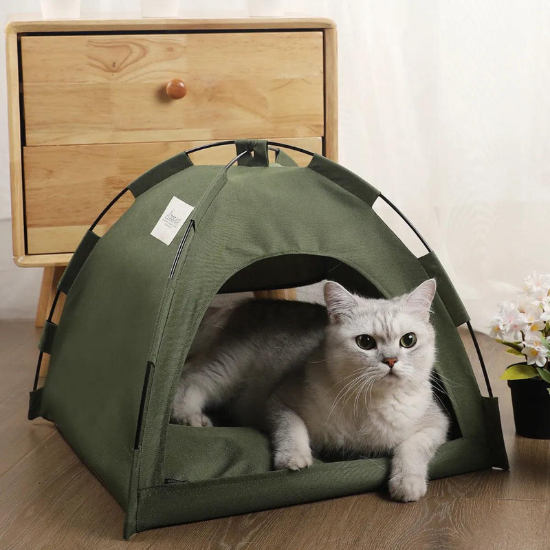 Pet Tent Bed Cats House Supplies Products Accessories Warm Cushions Furniture Sofa Basket Beds Winter Clamshell Kitten Tents Cat - Loja Winner
