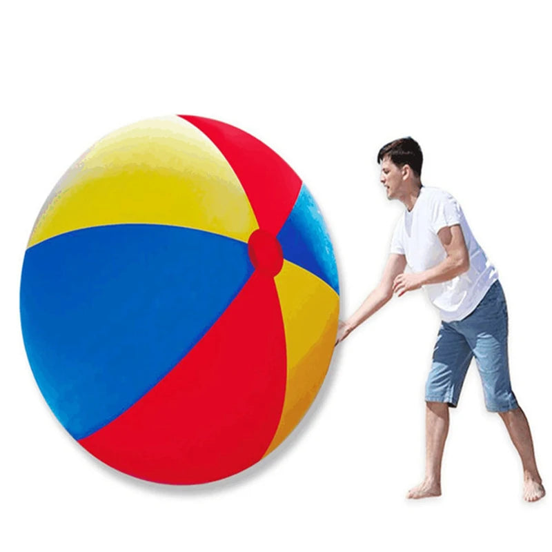 1pcs Hot Sale Baby Kids Adult Beach Pool Play Ball Three-color Thickened PVC Water Volleyball Football Outdoor Party Kids Toys - Loja Winner