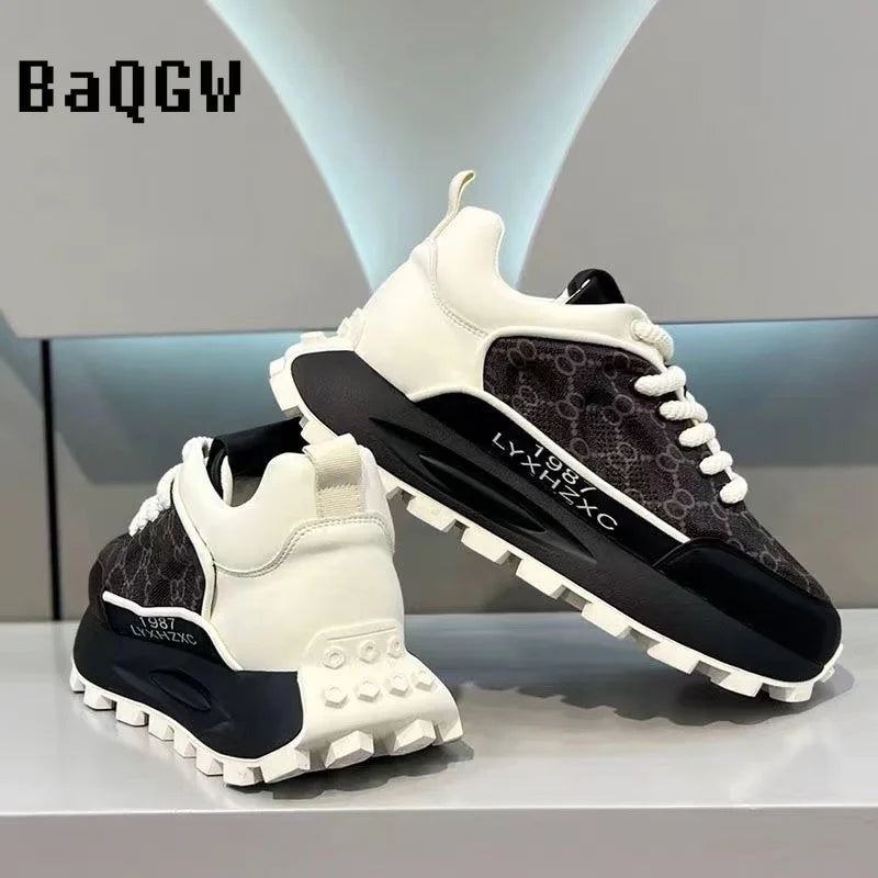 Designer Men Shoes Spring Autumn Comfortable Men's Thick Platform Sneakers Fashion Casual Thick Sole Shoes Sports Trainers Tenis - Loja Winner