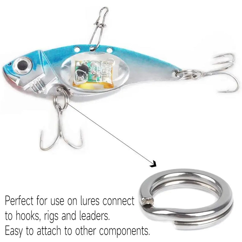 201pcs Fishing Split Ring Fishing Pliers With Plastic Box 5 Size Stainless Steel Fishing Tools For Saltwater Freshwater Tool Kit - Loja Winner