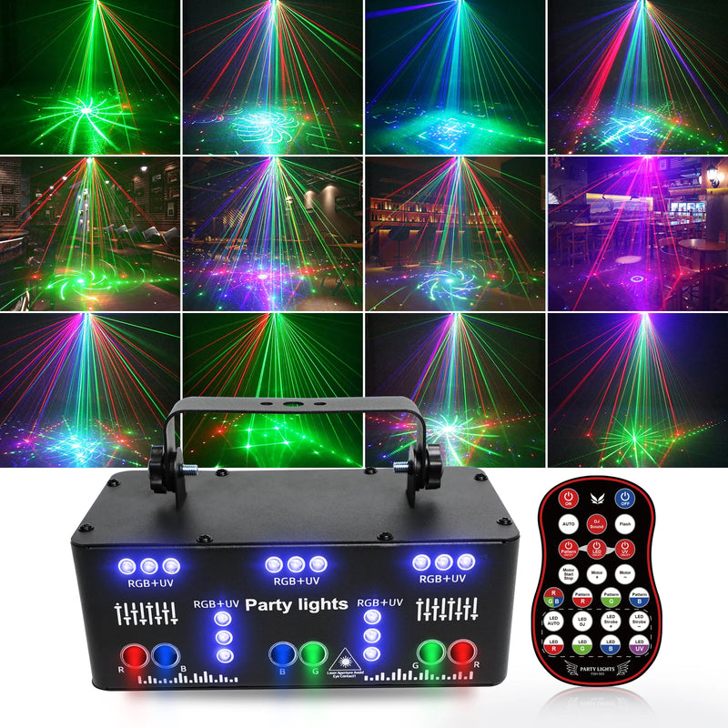 HCWE LED 21 Eyes Laser Projectors RGB Christmas Party Lights Gradient UV Light Decoration Wedding DJ Disco Ball Nightclub Lights - Loja Winner