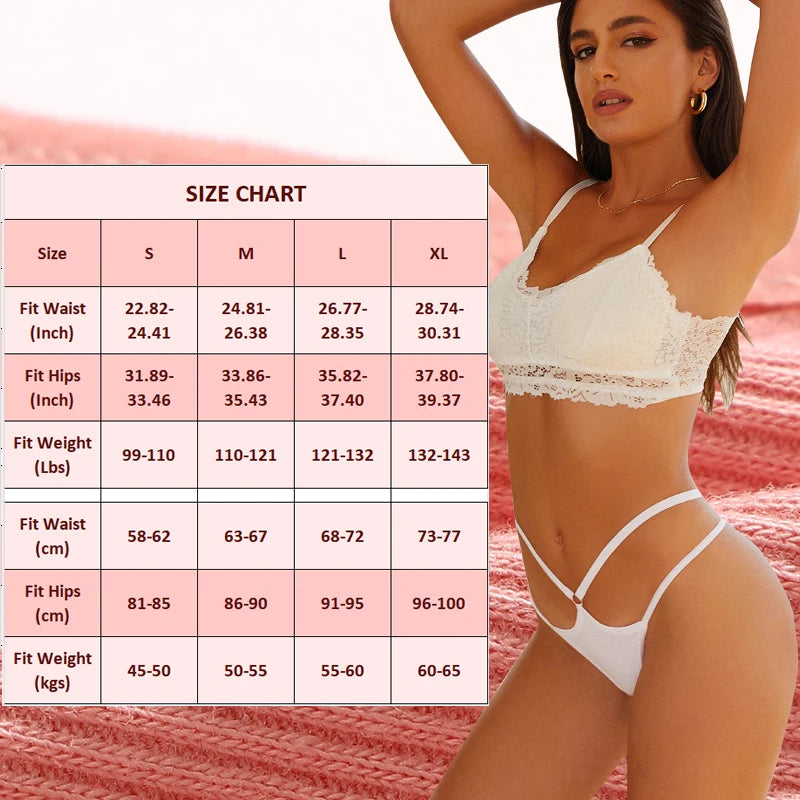 Women Cotton Panties Sexy Low Rise Hollow Out Waist G-String Thongs Ring Link Two Belts Breathable Underwear for Female Lingerie - Loja Winner