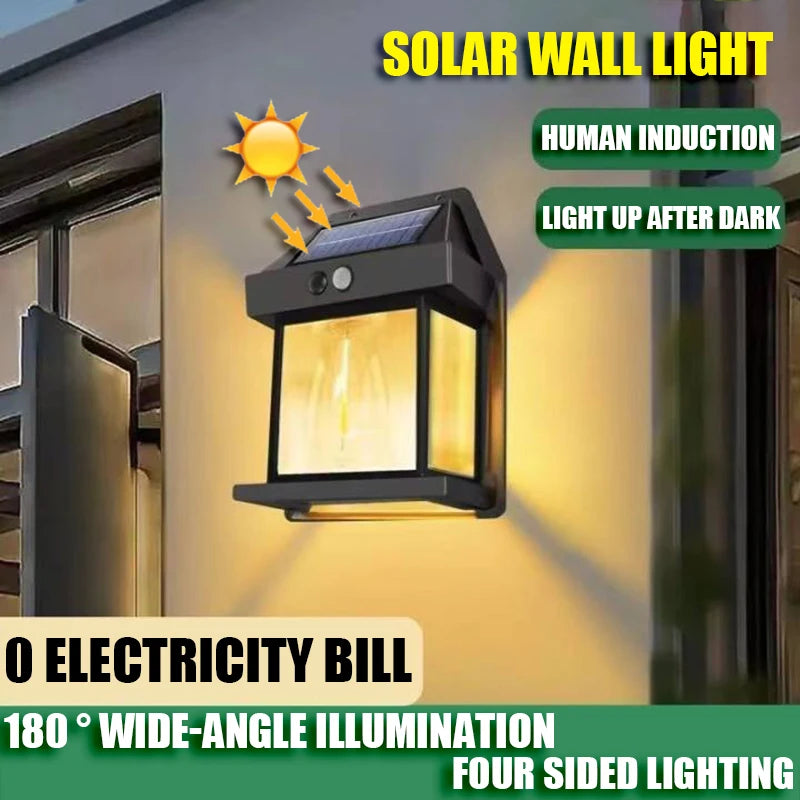 Hot Sale Solar Tungsten Light With Intelligent Induction 3 Lighting Modes Outdoor Garden Courtyard Garage Decoration Wall Lamp - Loja Winner