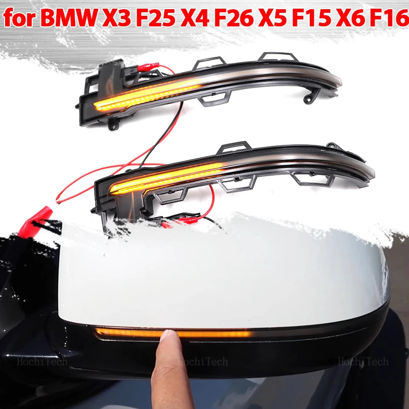 Dynamic Black LED Turn Signal Light Sequential Rearview Mirror Light For BMW X3 F25 X4 F26 X5 F15 X6 F16 2014-2018 Acessorios - Loja Winner