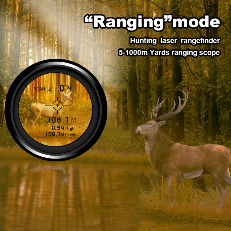 Nohawk NK Multifunct Laser Rangefinder Hunting Outdoor Golf Range Finder with Slope Adjusted Distance Meter Monoculars дальномер - Loja Winner