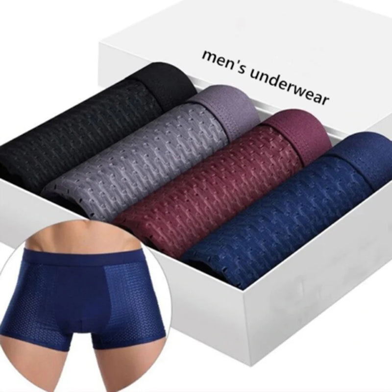 Bamboowear Bamboo Boxer Short Men Microfiber Boxer Briefs Underwear Compression Stretch - Loja Winner