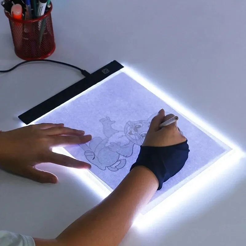 LED Copying Table Children Drawing Board Transparent Copying Table Adjustable Brightness Night Light Notebook - Loja Winner