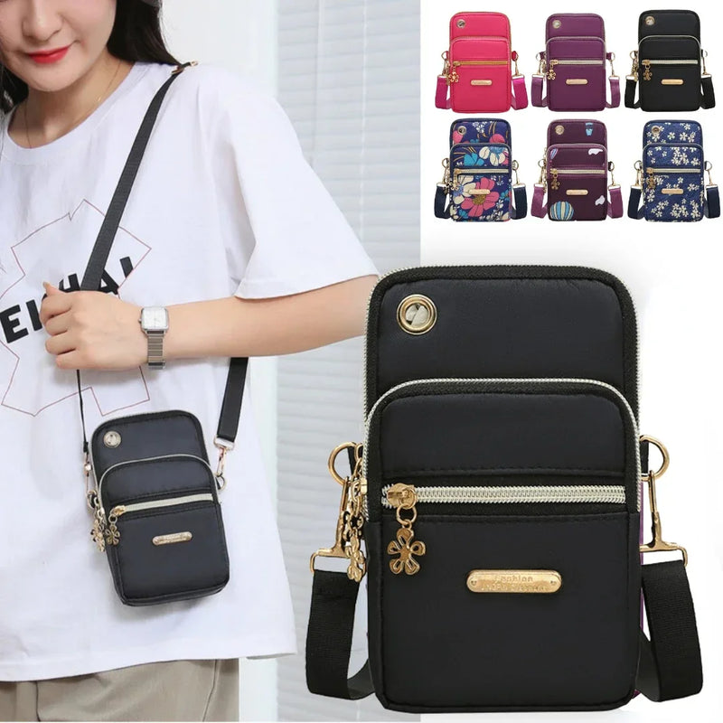 Casual Waterproof Nylon Crossbody Bags Women Messenger Shoulder Bag Female Small Cell Phone Handbags Purses Sports Pouch Bag