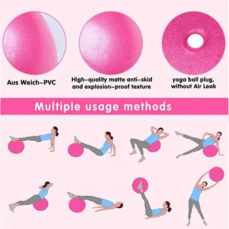 25cm Pilates Yoga Ball Gymnastic Fitness Ball Balance Exercise Gym Fitness Yoga Core Ball Indoor Training Yoga Ballet Ball