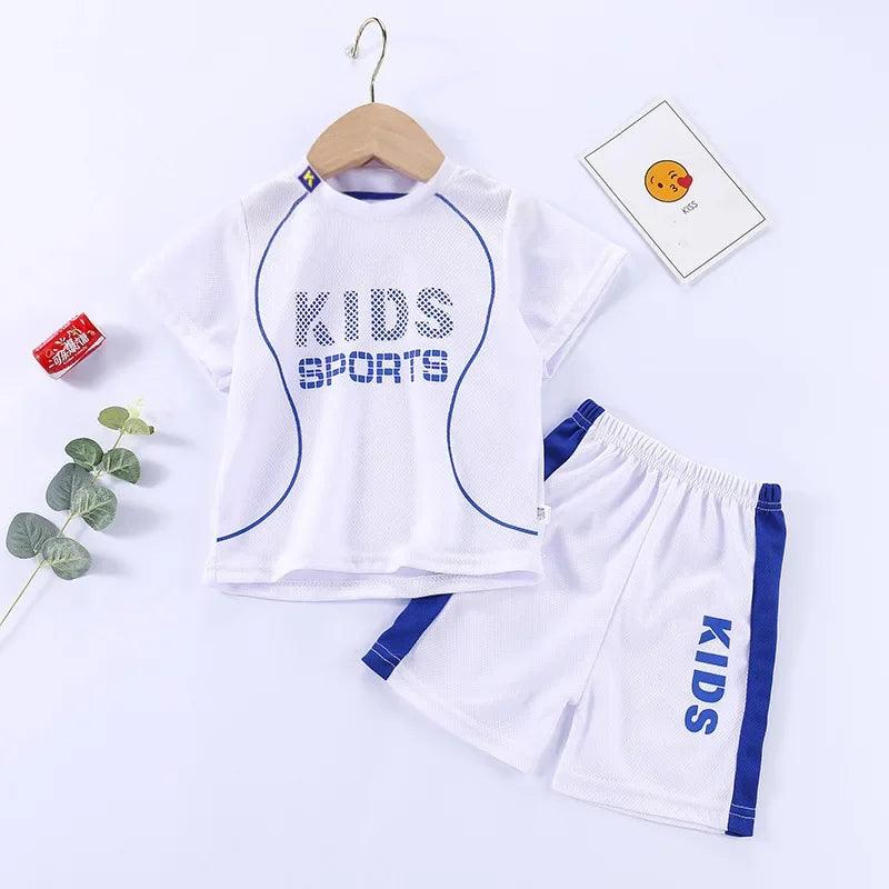 Sports Children's Sets Quick Drying T-shirt Shorts Sportswear Basketball Suits Kids Clothes Breathable Summer Children Clothing - Loja Winner